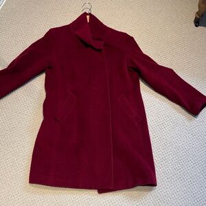 Hilary Radley Deep Red Pea Coat
